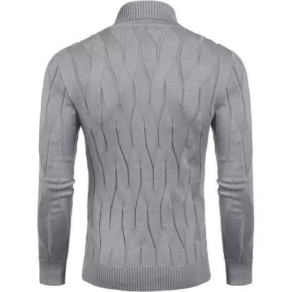 COOFANDY Men's Slim Fit Turtleneck Sweater Long Sleeve Casual Knitted Pullover Sweaters