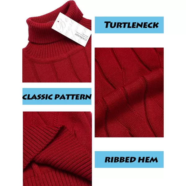 COOFANDY Men's Slim Fit Turtleneck Sweater Long Sleeve Casual Knitted Pullover Sweaters