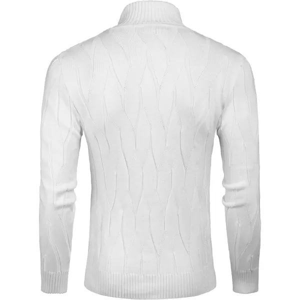 COOFANDY Men's Slim Fit Turtleneck Sweater Long Sleeve Casual Knitted Pullover Sweaters