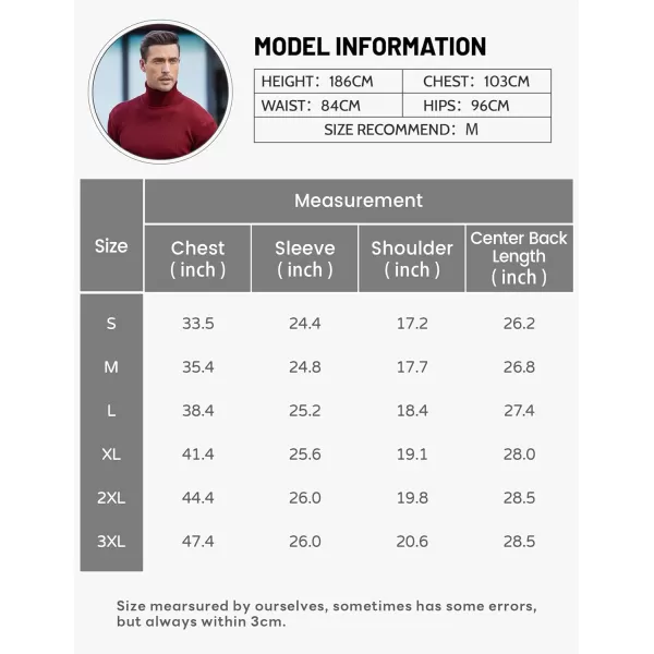 COOFANDY Men's Slim Fit Turtleneck Sweater Ribbed Knitted High Neck Pullover Sweaters
