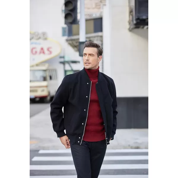 COOFANDY Men's Slim Fit Turtleneck Sweater Ribbed Knitted High Neck Pullover Sweaters