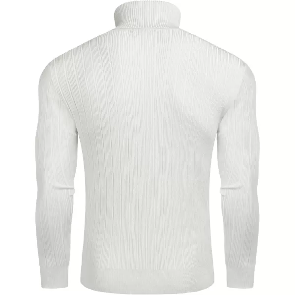 COOFANDY Men's Slim Fit Turtleneck Sweater Ribbed Knitted High Neck Pullover Sweaters