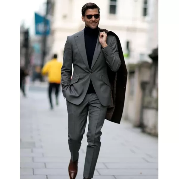 COOFANDY Men's Slim Fit Turtleneck Sweater Ribbed Knitted High Neck Pullover Sweaters