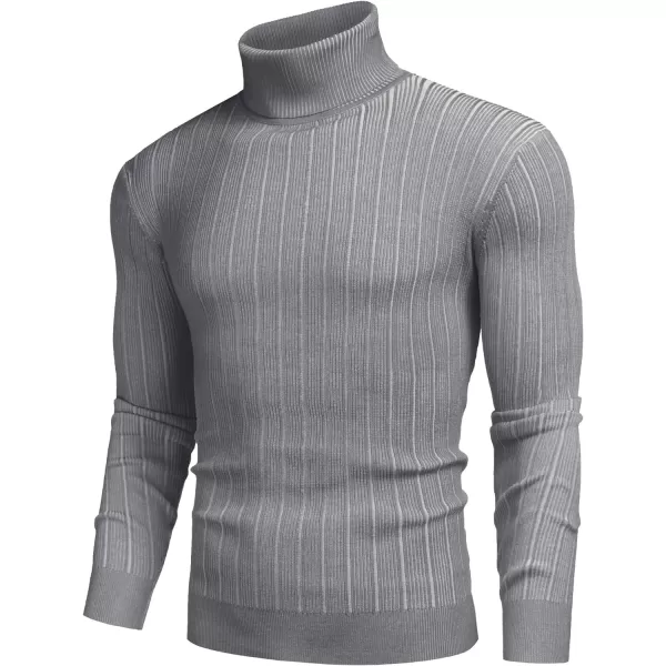 COOFANDY Men's Slim Fit Turtleneck Sweater Ribbed Knitted High Neck Pullover Sweaters