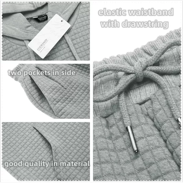 COOFANDY Men's Sweatsuits Sets 2 Piece Outfits Hooded Athletic Tracksuit Plaid Jacquard Jogging Suit Set
