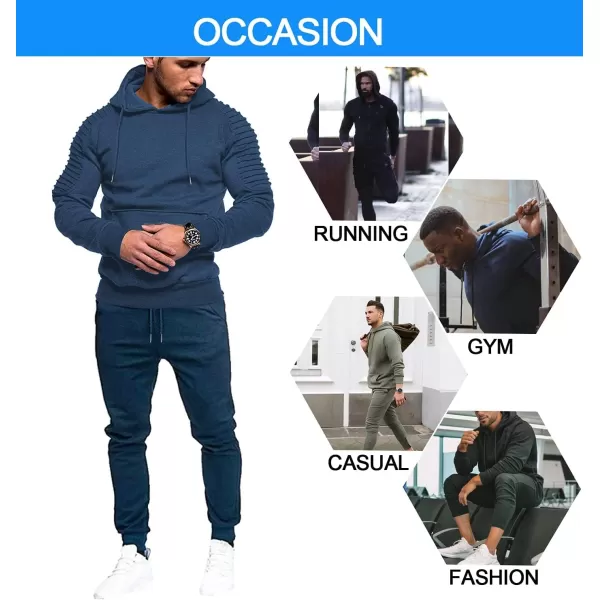 COOFANDY Men's Tracksuit 2 Piece Hoodie Sweatsuit Sets Casual Jogging Athletic Suits
