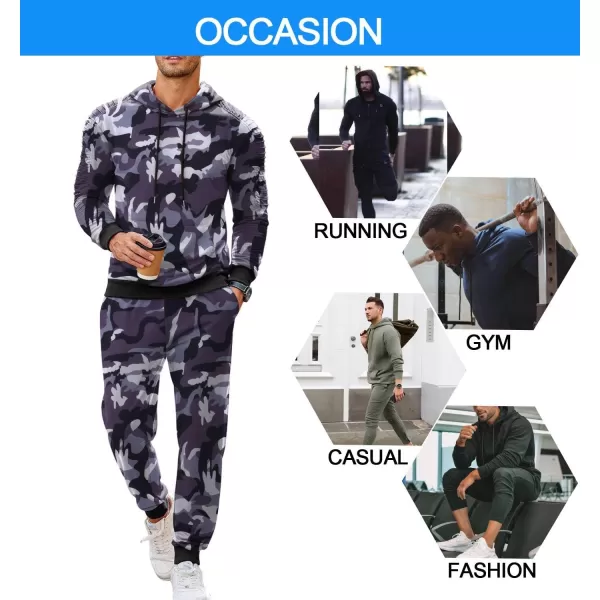 COOFANDY Men's Tracksuit 2 Piece Hoodie Sweatsuit Sets Casual Jogging Athletic Suits