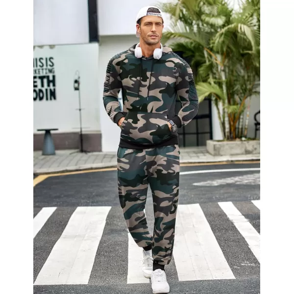 COOFANDY Men's Tracksuit 2 Piece Hoodie Sweatsuit Sets Casual Jogging Athletic Suits