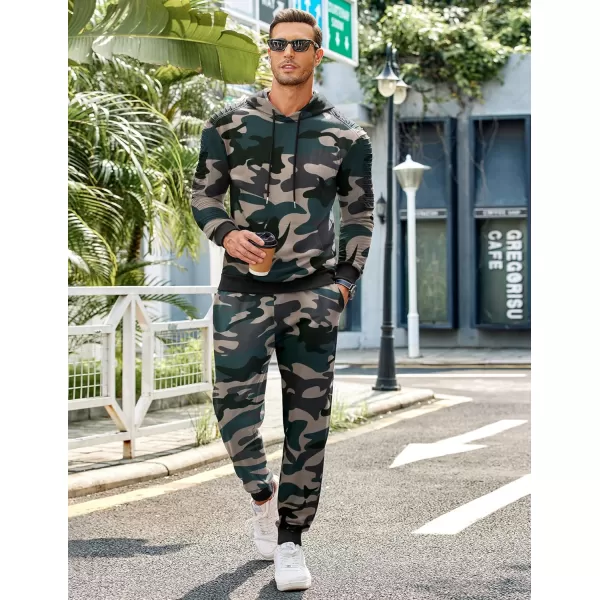 COOFANDY Men's Tracksuit 2 Piece Hoodie Sweatsuit Sets Casual Jogging Athletic Suits