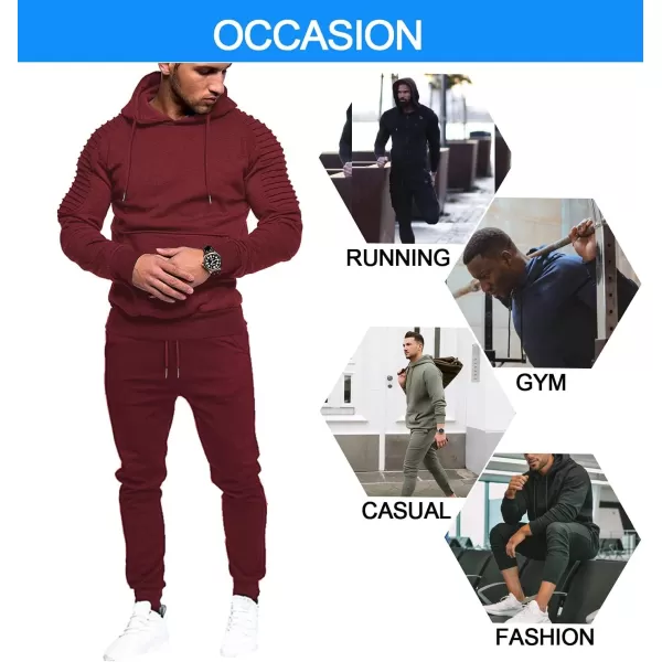 COOFANDY Men's Tracksuit 2 Piece Hoodie Sweatsuit Sets Casual Jogging Athletic Suits