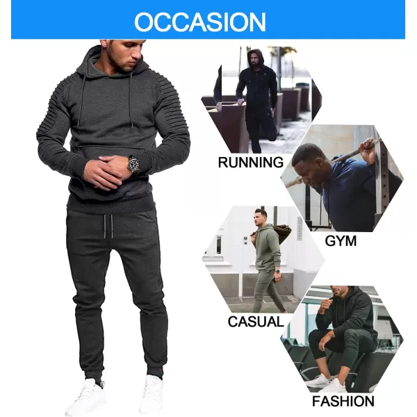 COOFANDY Men's Tracksuit 2 Piece Hoodie Sweatsuit Sets Casual Jogging Athletic Suits