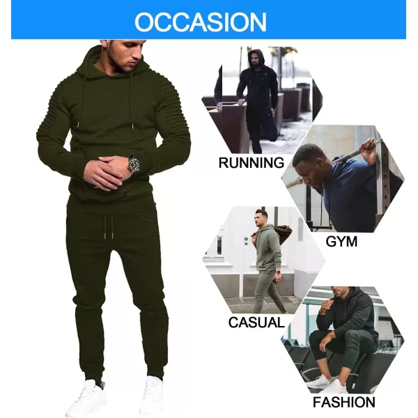 COOFANDY Men's Tracksuit 2 Piece Hoodie Sweatsuit Sets Casual Jogging Athletic Suits