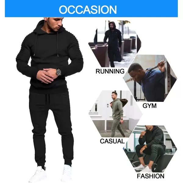 COOFANDY Men's Tracksuit 2 Piece Hoodie Sweatsuit Sets Casual Jogging Athletic Suits