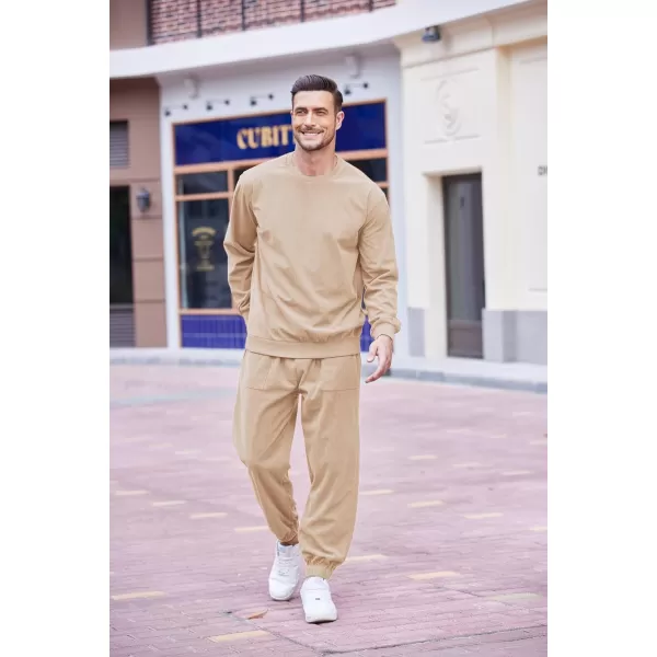 COOFANDY Men's Tracksuit 2 Piece Sweatsuit Set Long Sleeve Pullover Athletic Suit For Sports Casual Fitness Jogging