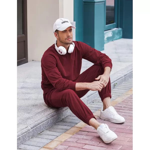 COOFANDY Men's Tracksuit 2 Piece Sweatsuit Set Long Sleeve Pullover Athletic Suit For Sports Casual Fitness Jogging