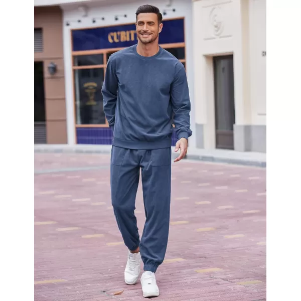 COOFANDY Men's Tracksuit 2 Piece Sweatsuit Set Long Sleeve Pullover Athletic Suit For Sports Casual Fitness Jogging