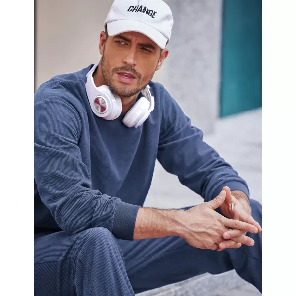 COOFANDY Men's Tracksuit 2 Piece Sweatsuit Set Long Sleeve Pullover Athletic Suit For Sports Casual Fitness Jogging