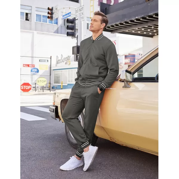 COOFANDY Men's Tracksuit 2 Piece Zip Up Sweatsuits Casual Athletic Jogging Suit Sets With Pockets