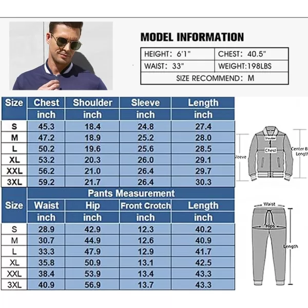 COOFANDY Men's Tracksuit 2 Piece Zip Up Sweatsuits Casual Athletic Jogging Suit Sets With Pockets