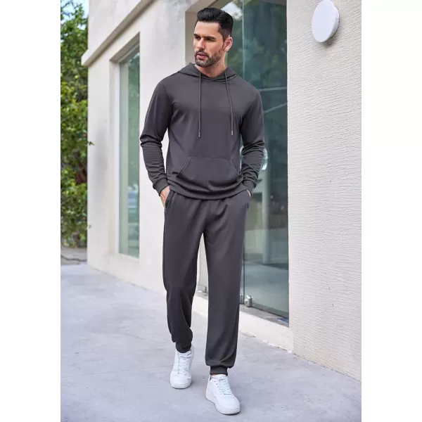 COOFANDY Men's Tracksuit 2 Pieces Long Sleeve Sets Casual Hooded Sweatsuits Jogging Suits
