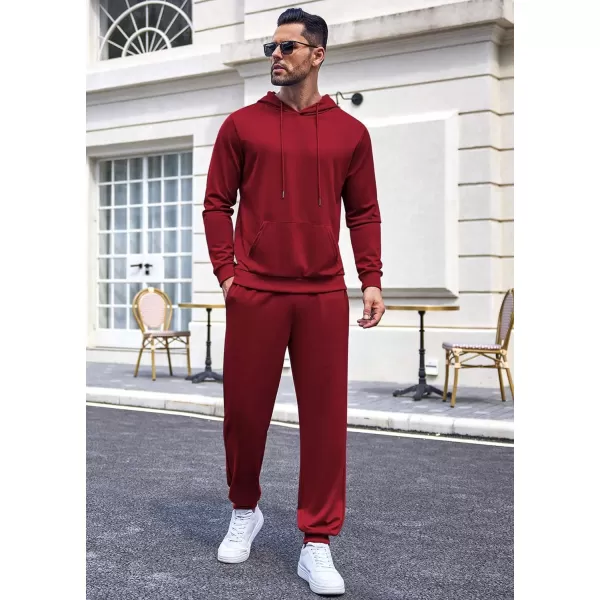 COOFANDY Men's Tracksuit 2 Pieces Long Sleeve Sets Casual Hooded Sweatsuits Jogging Suits