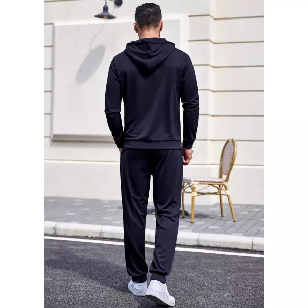 COOFANDY Men's Tracksuit 2 Pieces Long Sleeve Sets Casual Hooded Sweatsuits Jogging Suits