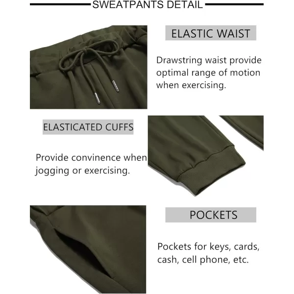 COOFANDY Men's Tracksuit 2 Pieces Long Sleeve Sets Casual Hooded Sweatsuits Jogging Suits