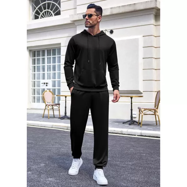 COOFANDY Men's Tracksuit 2 Pieces Long Sleeve Sets Casual Hooded Sweatsuits Jogging Suits