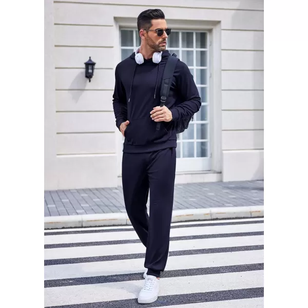 COOFANDY Men's Tracksuit 2 Pieces Long Sleeve Sets Casual Hooded Sweatsuits Jogging Suits