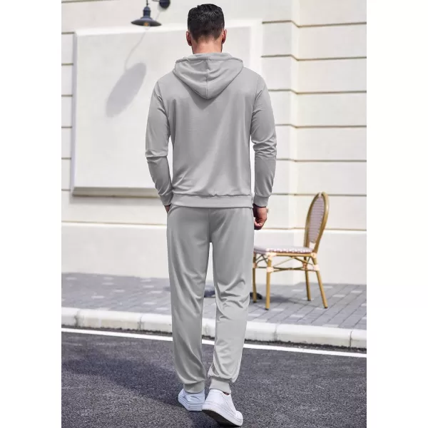 COOFANDY Men's Tracksuit 2 Pieces Long Sleeve Sets Casual Hooded Sweatsuits Jogging Suits