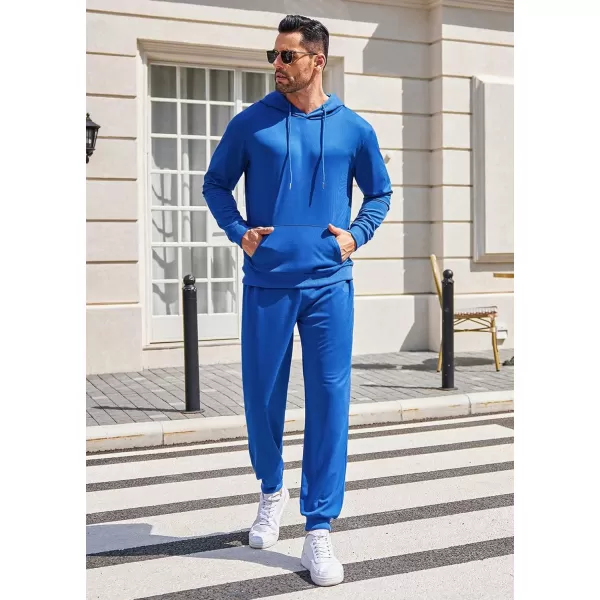 COOFANDY Men's Tracksuit 2 Pieces Long Sleeve Sets Casual Hooded Sweatsuits Jogging Suits
