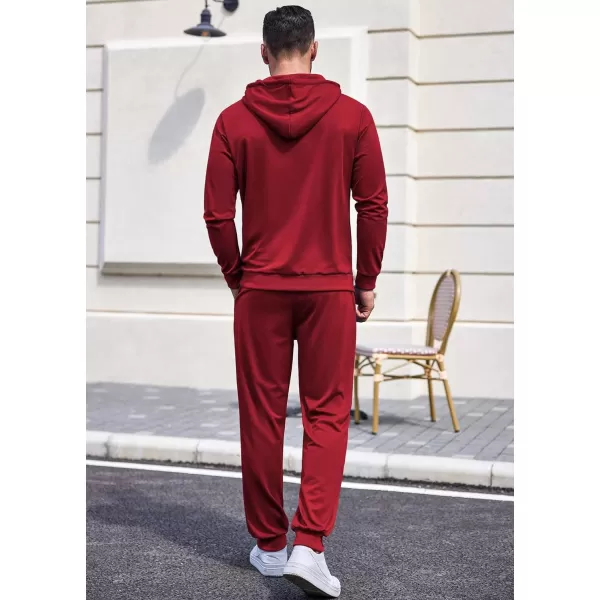 COOFANDY Men's Tracksuit 2 Pieces Long Sleeve Sets Casual Hooded Sweatsuits Jogging Suits