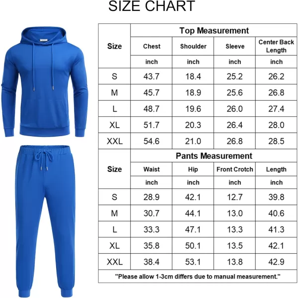COOFANDY Men's Tracksuit 2 Pieces Long Sleeve Sets Casual Hooded Sweatsuits Jogging Suits