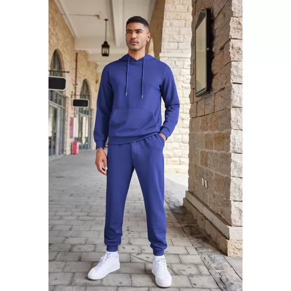 COOFANDY Men's Tracksuits 2 Pieces Waffle Hoodies Sweatsuit Sets Sports Jogging Suit Set
