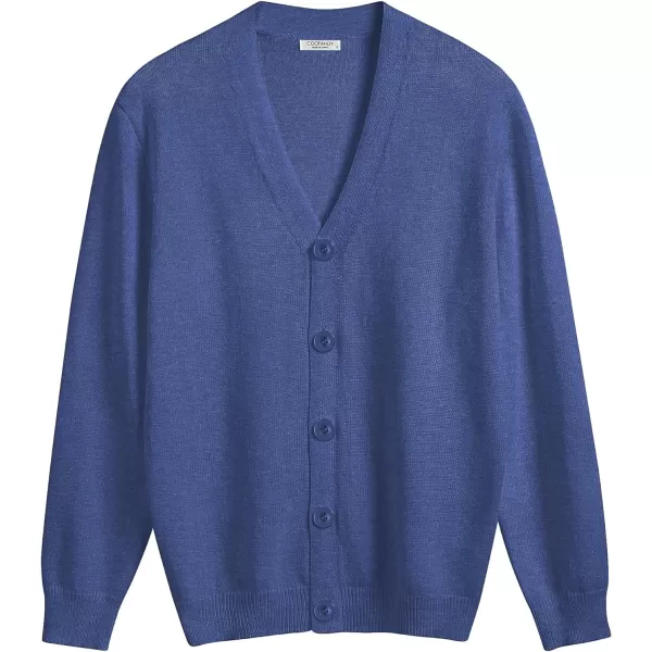 COOFANDY Men's V Neck Cardigan Sweater Casual Lightweight Button Down Knitted Cardigan Sweater