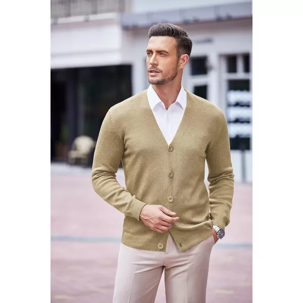 COOFANDY Men's V Neck Cardigan Sweater Casual Lightweight Button Down Knitted Cardigan Sweater