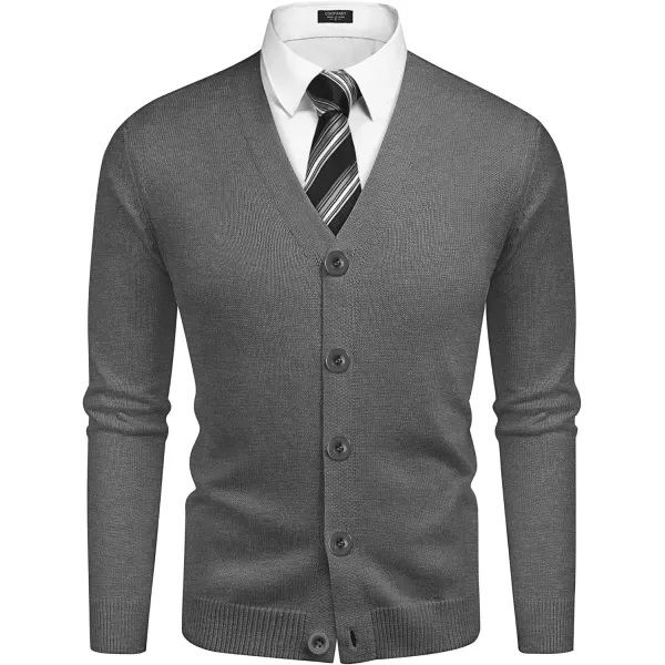 COOFANDY Men's V Neck Cardigan Sweater Casual Lightweight Button Down Knitted Cardigan Sweater