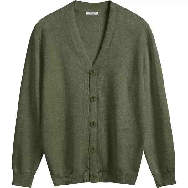 COOFANDY Men's V Neck Cardigan Sweater Casual Lightweight Button Down Knitted Cardigan Sweater