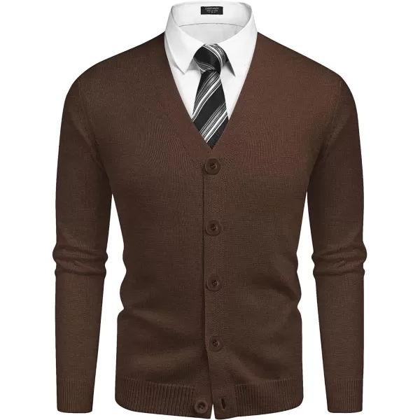 COOFANDY Men's V Neck Cardigan Sweater Casual Lightweight Button Down Knitted Cardigan Sweater