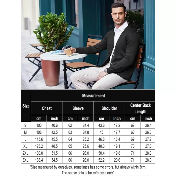 COOFANDY Men's V Neck Cardigan Sweater Casual Lightweight Button Down Knitted Cardigan Sweater