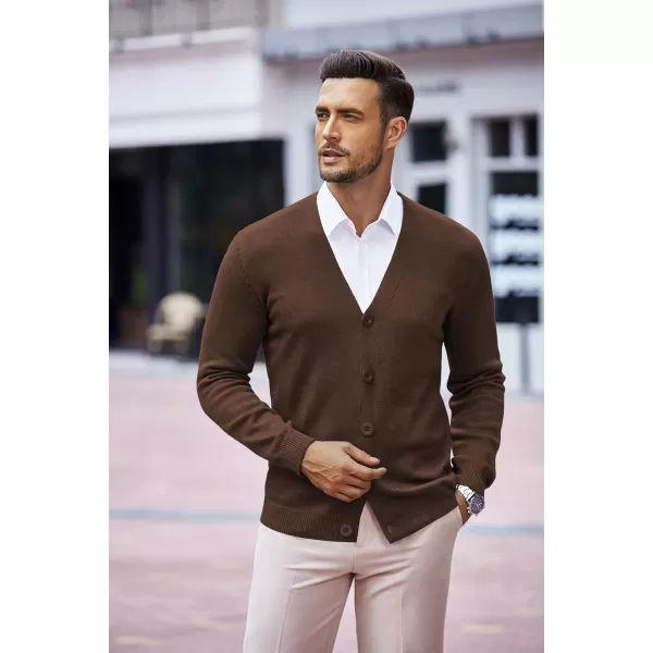 COOFANDY Men's V Neck Cardigan Sweater Casual Lightweight Button Down Knitted Cardigan Sweater