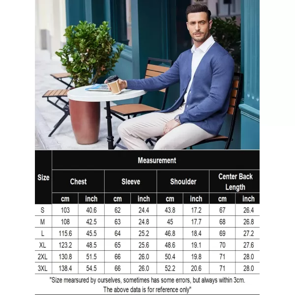 COOFANDY Men's V Neck Cardigan Sweater Casual Lightweight Button Down Knitted Cardigan Sweater