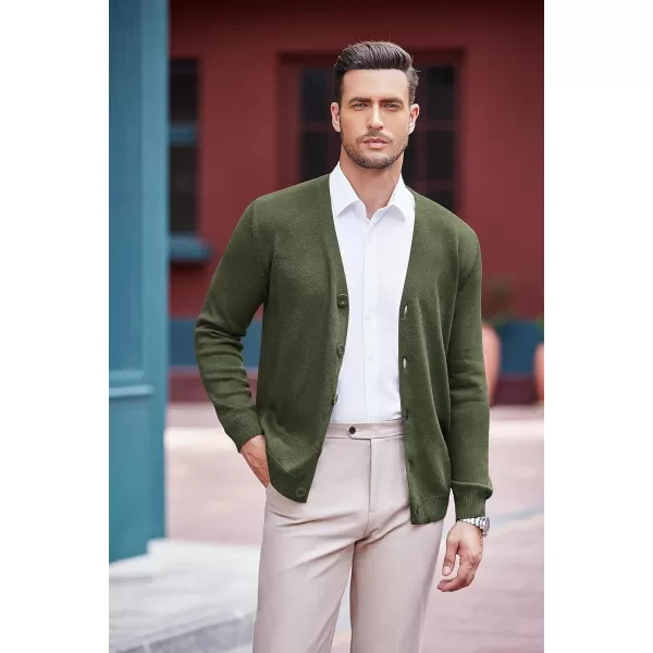 COOFANDY Men's V Neck Cardigan Sweater Casual Lightweight Button Down Knitted Cardigan Sweater