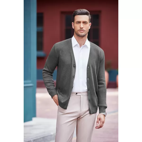 COOFANDY Men's V Neck Cardigan Sweater Casual Lightweight Button Down Knitted Cardigan Sweater