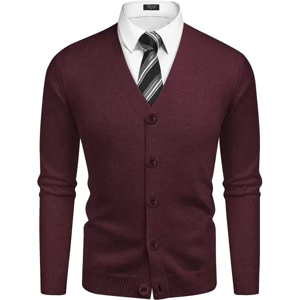 COOFANDY Men's V Neck Cardigan Sweater Casual Lightweight Button Down Knitted Cardigan Sweater