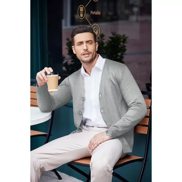 COOFANDY Men's V Neck Cardigan Sweater Casual Lightweight Button Down Knitted Cardigan Sweater