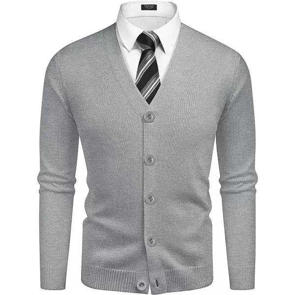 COOFANDY Men's V Neck Cardigan Sweater Casual Lightweight Button Down Knitted Cardigan Sweater