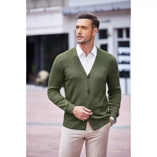 COOFANDY Men's V Neck Cardigan Sweater Casual Lightweight Button Down Knitted Cardigan Sweater