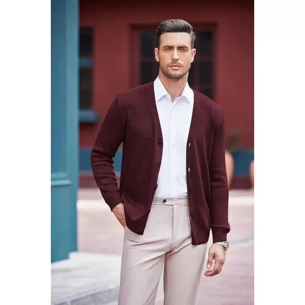 COOFANDY Men's V Neck Cardigan Sweater Casual Lightweight Button Down Knitted Cardigan Sweater