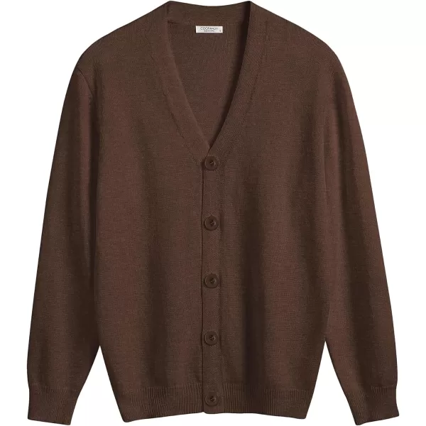COOFANDY Men's V Neck Cardigan Sweater Casual Lightweight Button Down Knitted Cardigan Sweater